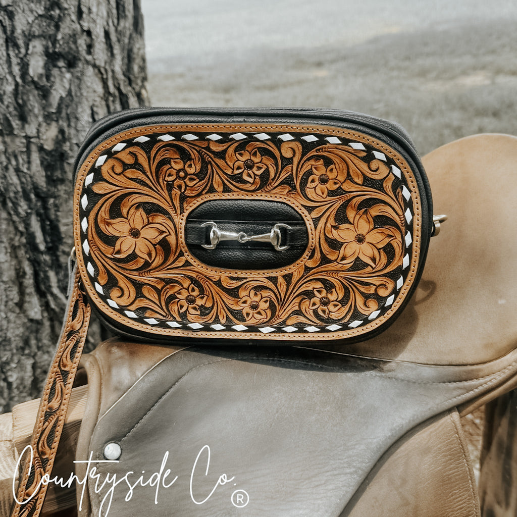 Bridle Belle Tooled Leather Handbag