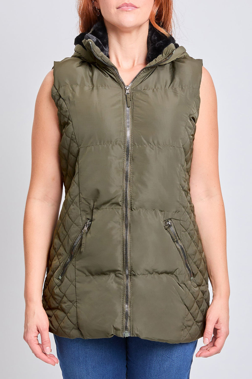 Faux Fur Puffer Vest