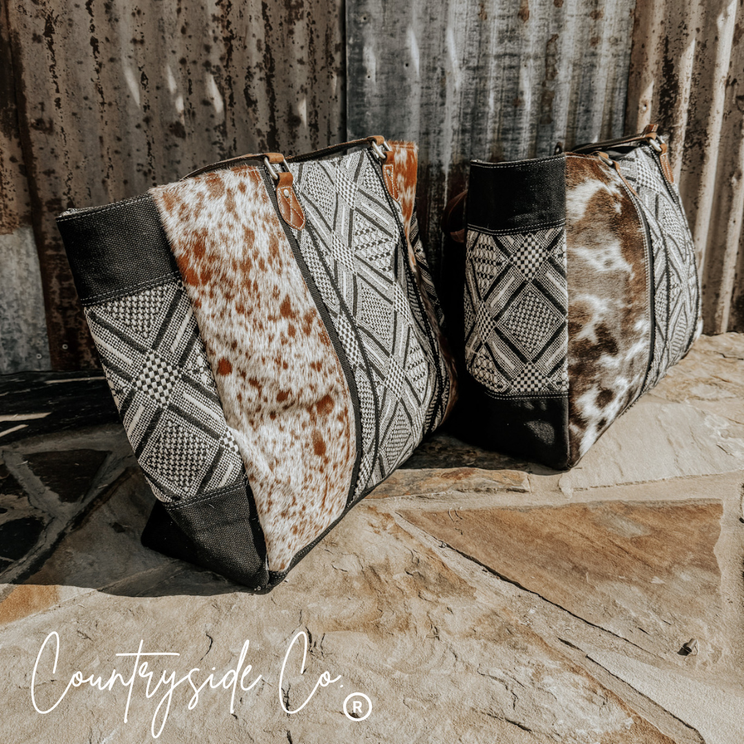 Charlene Cowhide Weekender Bag
