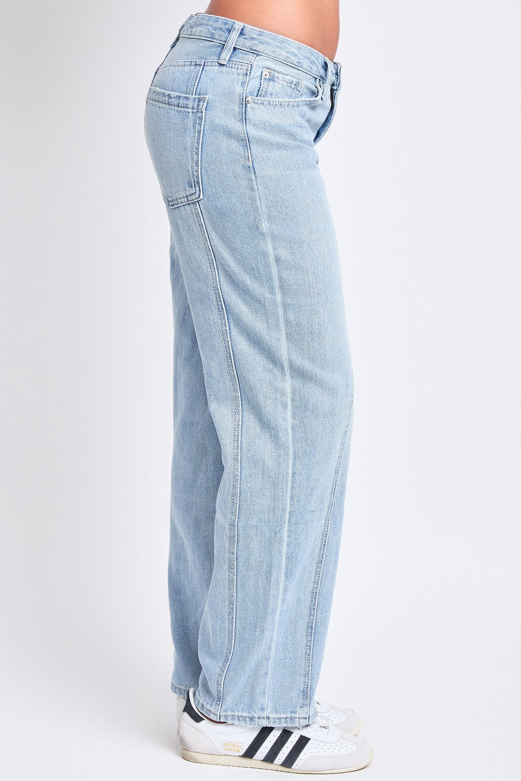 Women's Mid Rise Relaxed Rigid Straight  Jeans