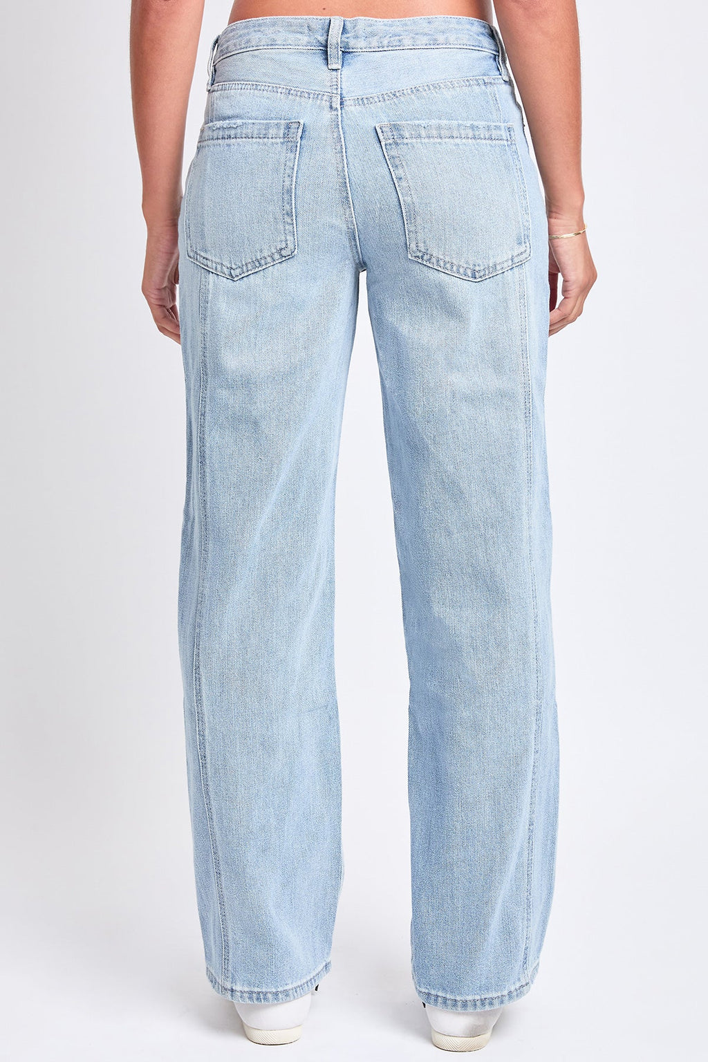 Women's Mid Rise Relaxed Rigid Straight  Jeans