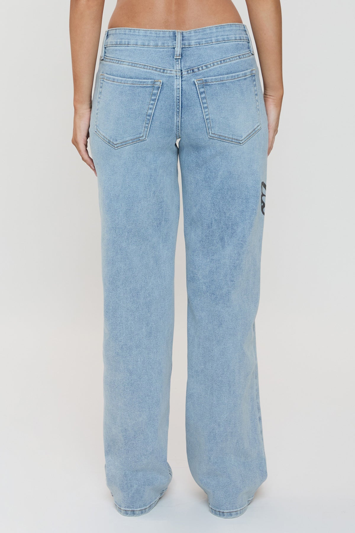 Women's Britney Printed Wide Leg Jeans