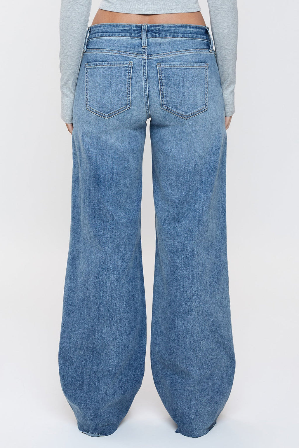 Women's Low Rise Wide Leg Jeans