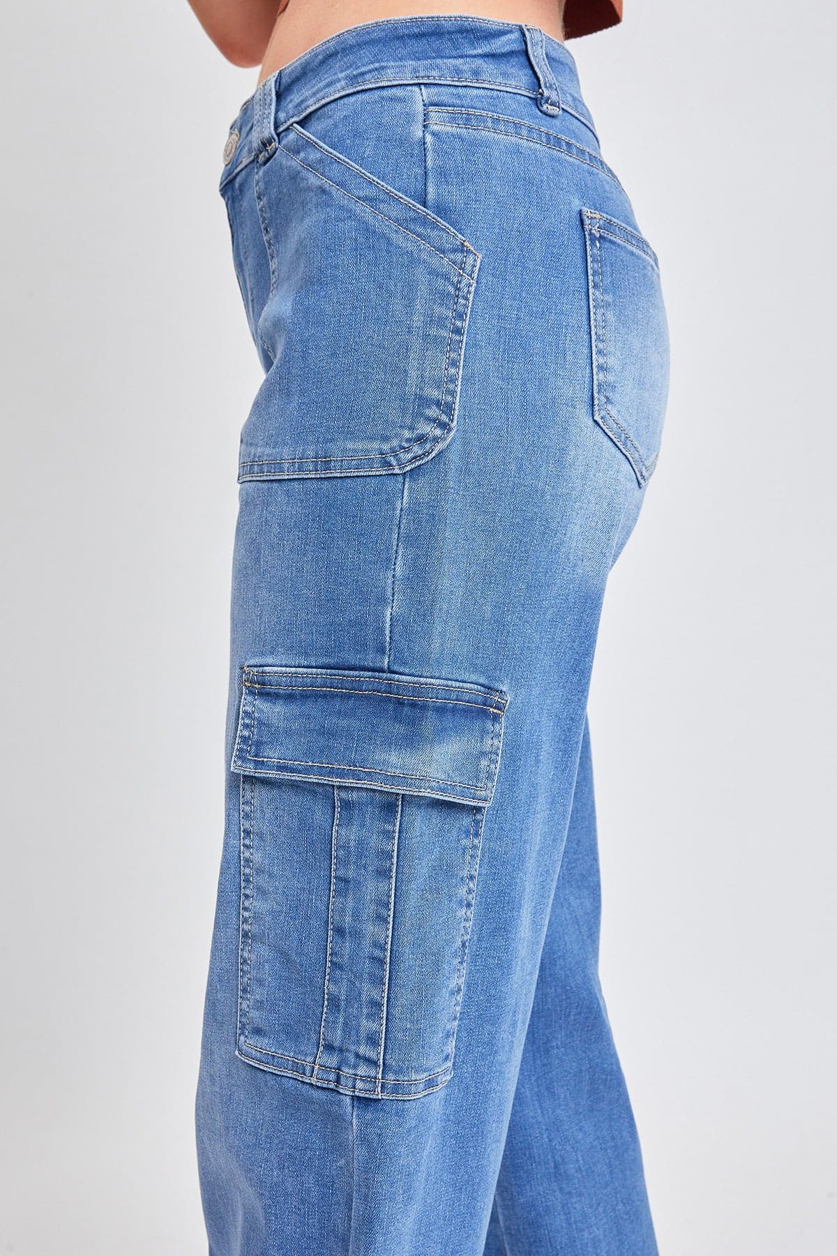 Women's Cargo Jeans with Bungee Hem