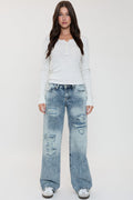 Women's Low Rise Wide Leg Rigid Jeans