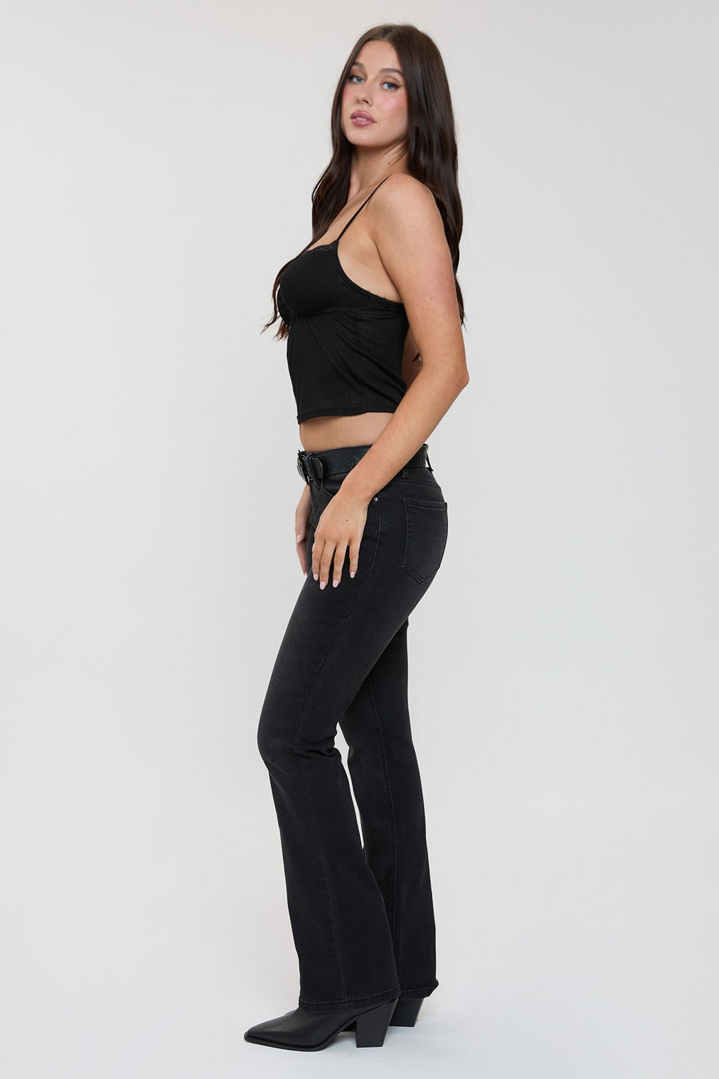 Women's Jessie Belted Bootcut Jeans