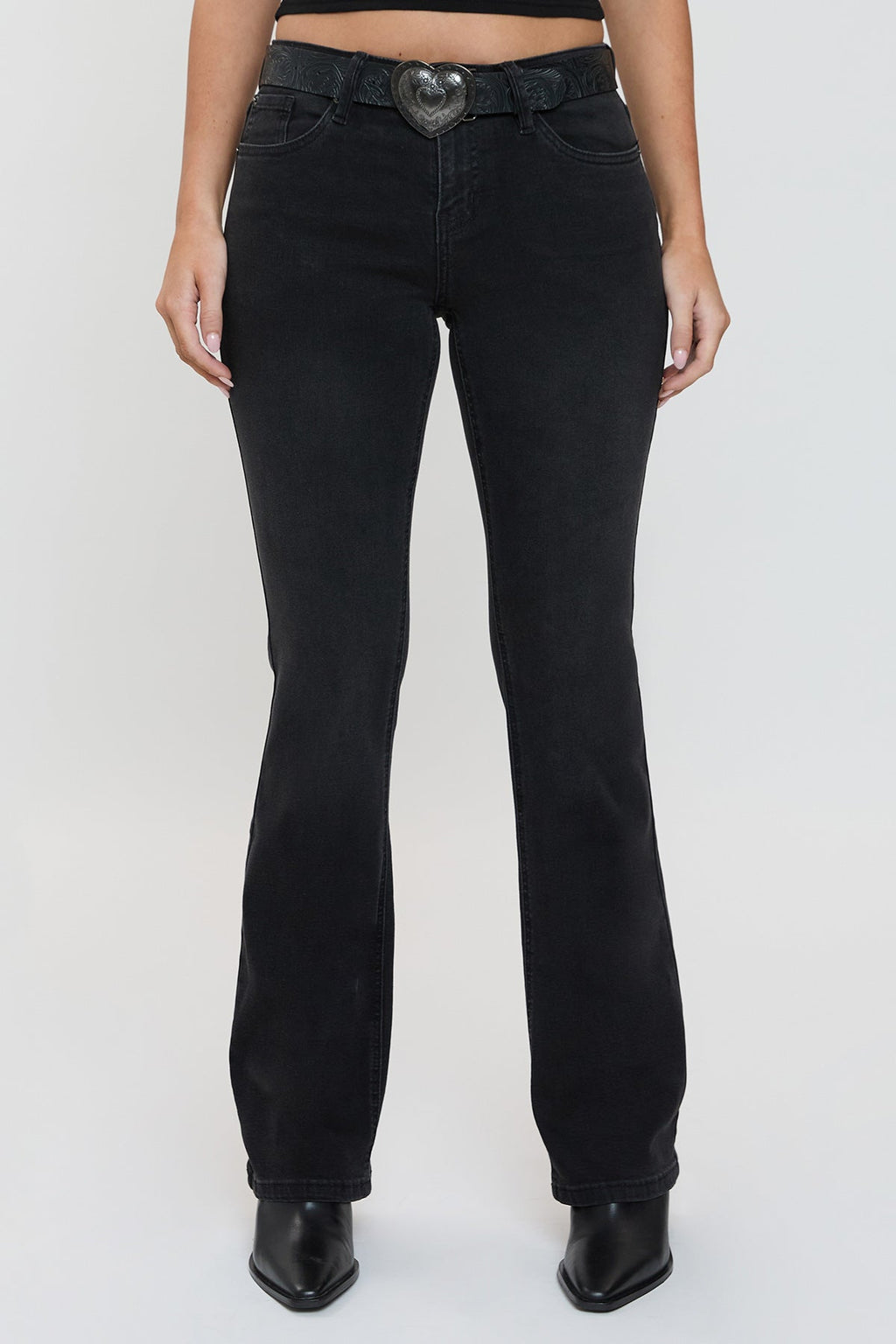 Women's Jessie Belted Bootcut Jeans