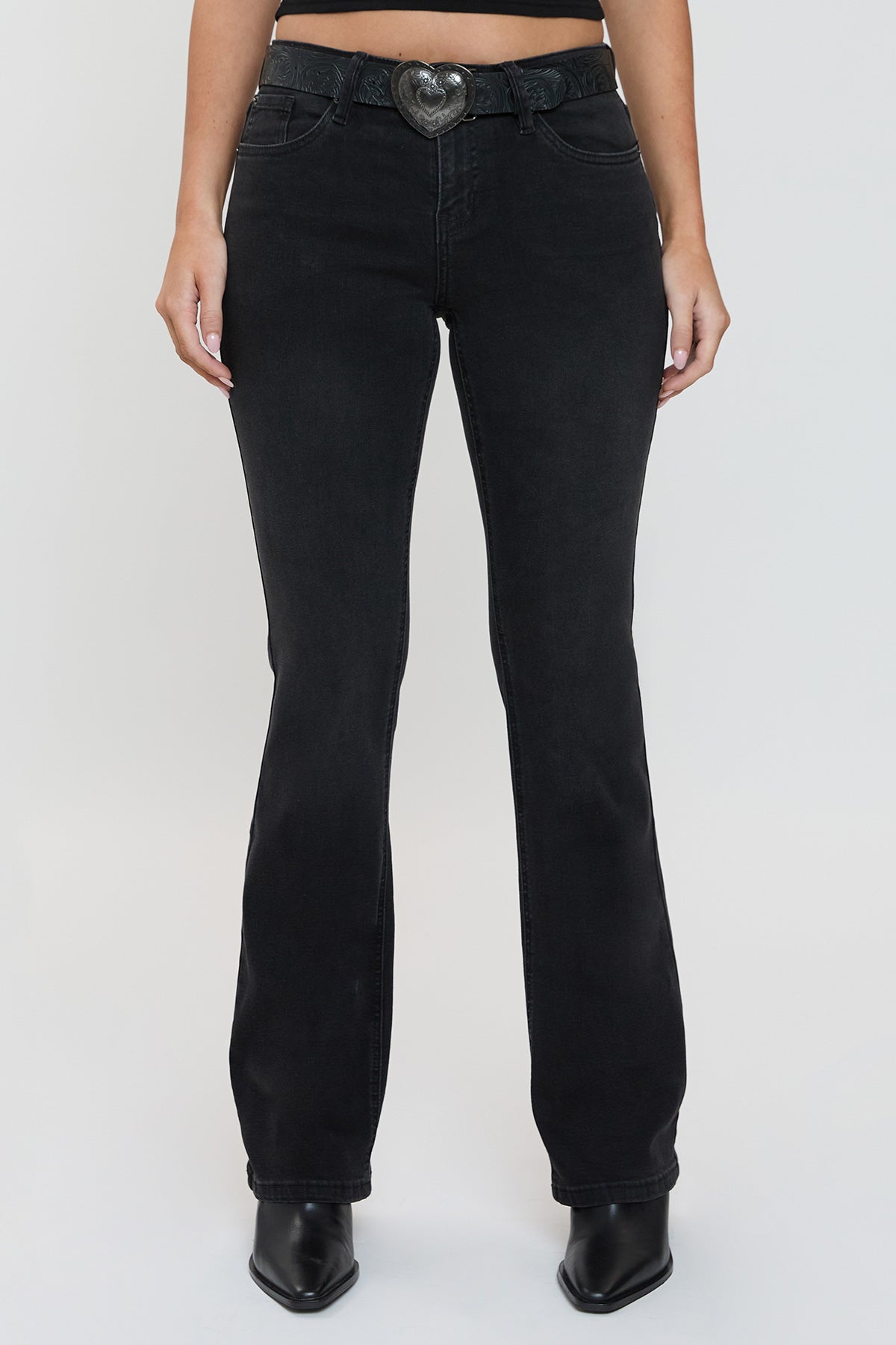 Women's Jessie Belted Bootcut Jeans