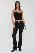 Women's Jessie Belted Bootcut Jeans