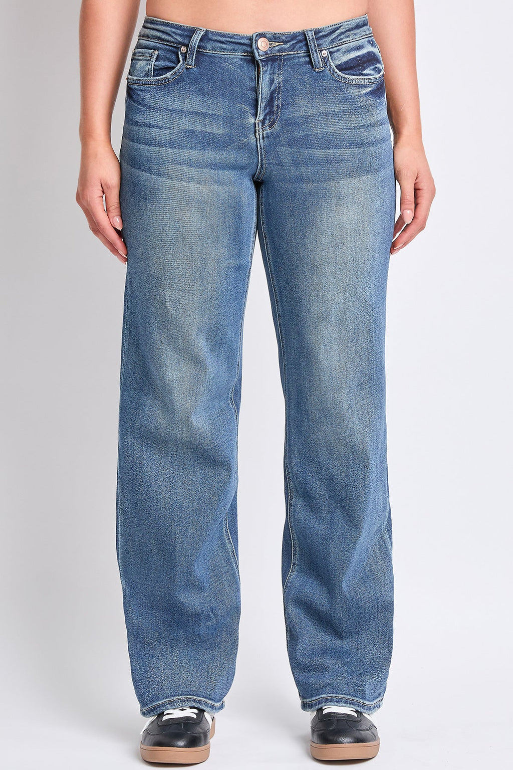 Women's Luxe Mid Rise Wide Leg Jeans