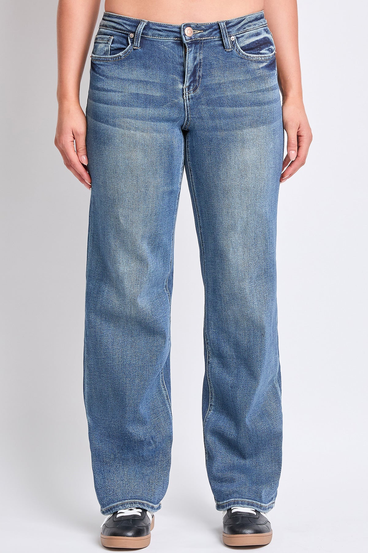 Women's Luxe Mid Rise Wide Leg Jeans