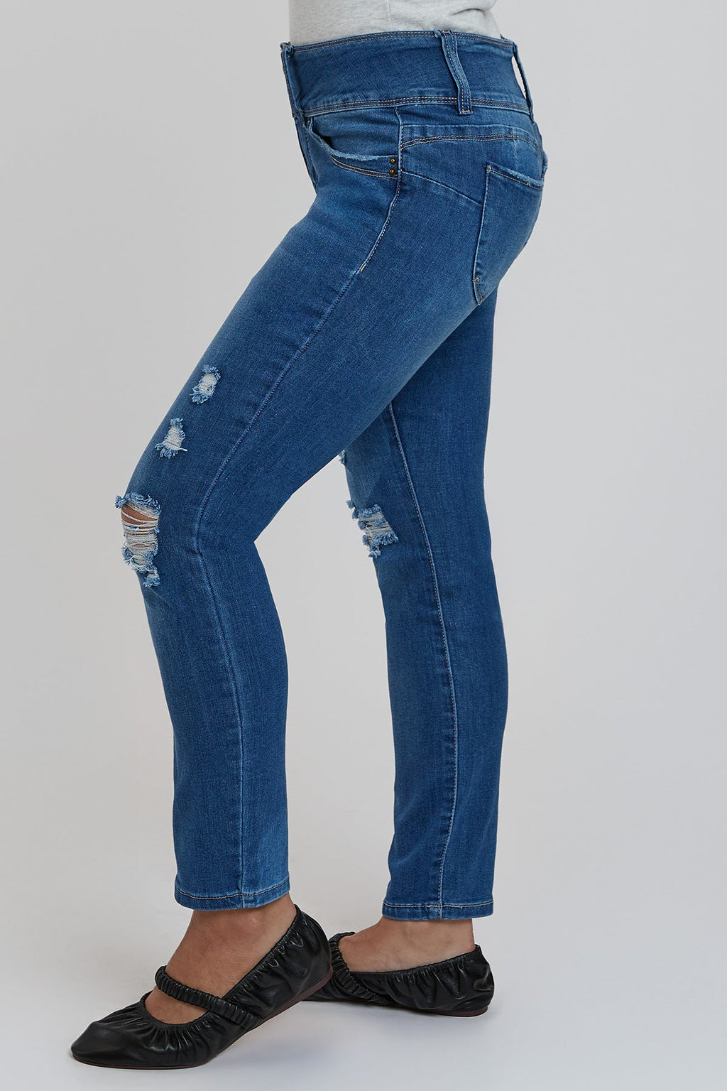 Women's Petite WannaBettaButt 3 Button Skinny Ankle Sustainable Jean