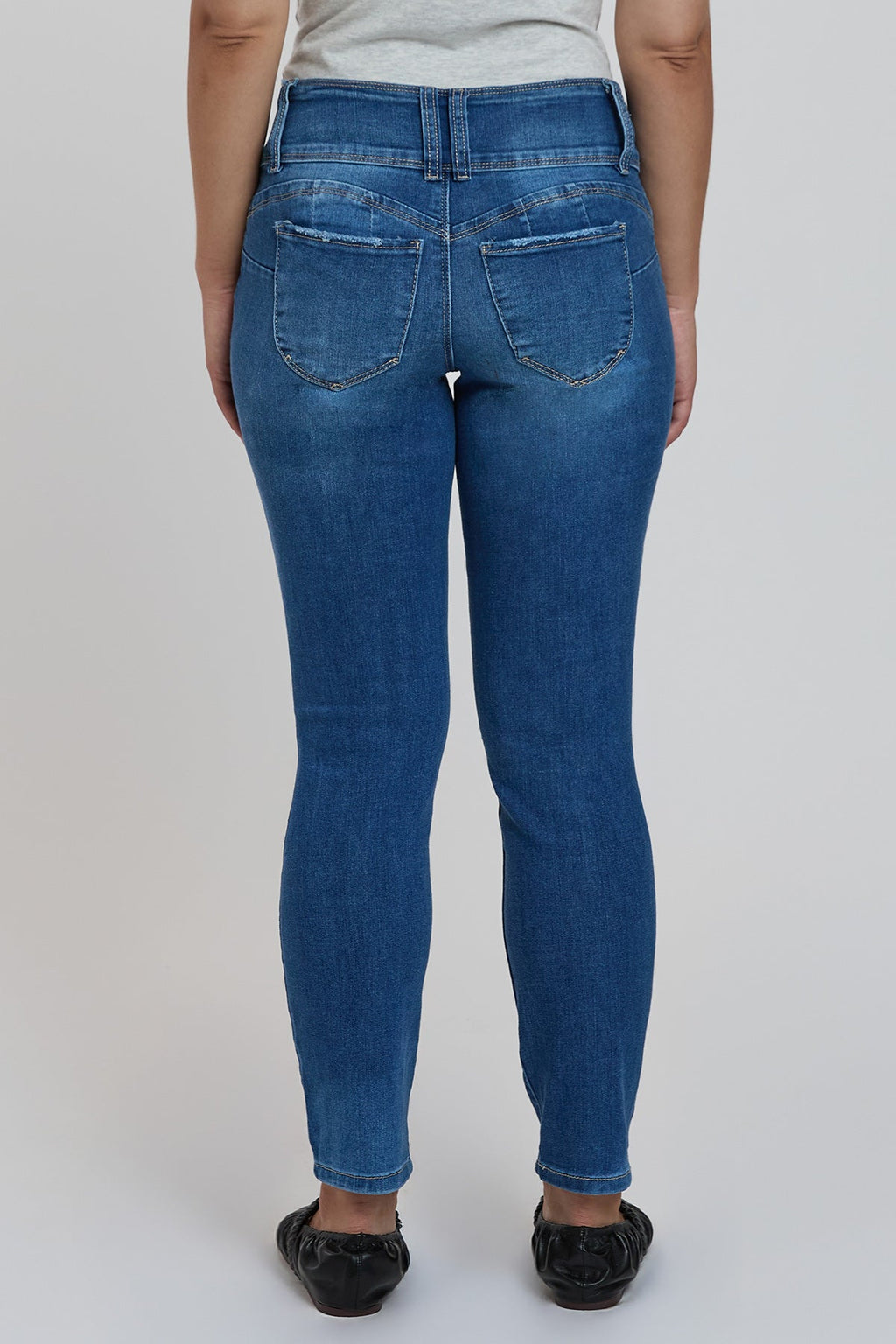 Women's Petite WannaBettaButt 3 Button Skinny Ankle Sustainable Jean