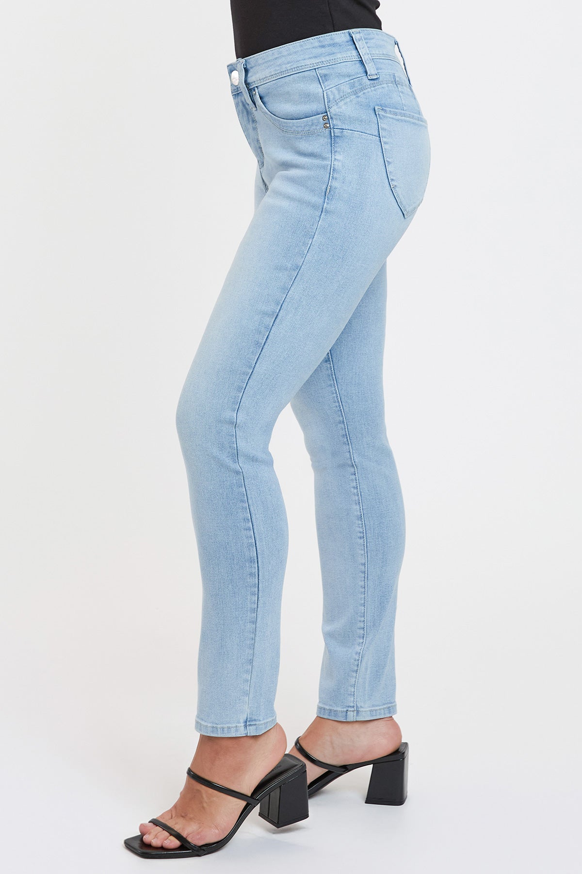 Women's Petite Curve Confidence  Mid Rise Skinny