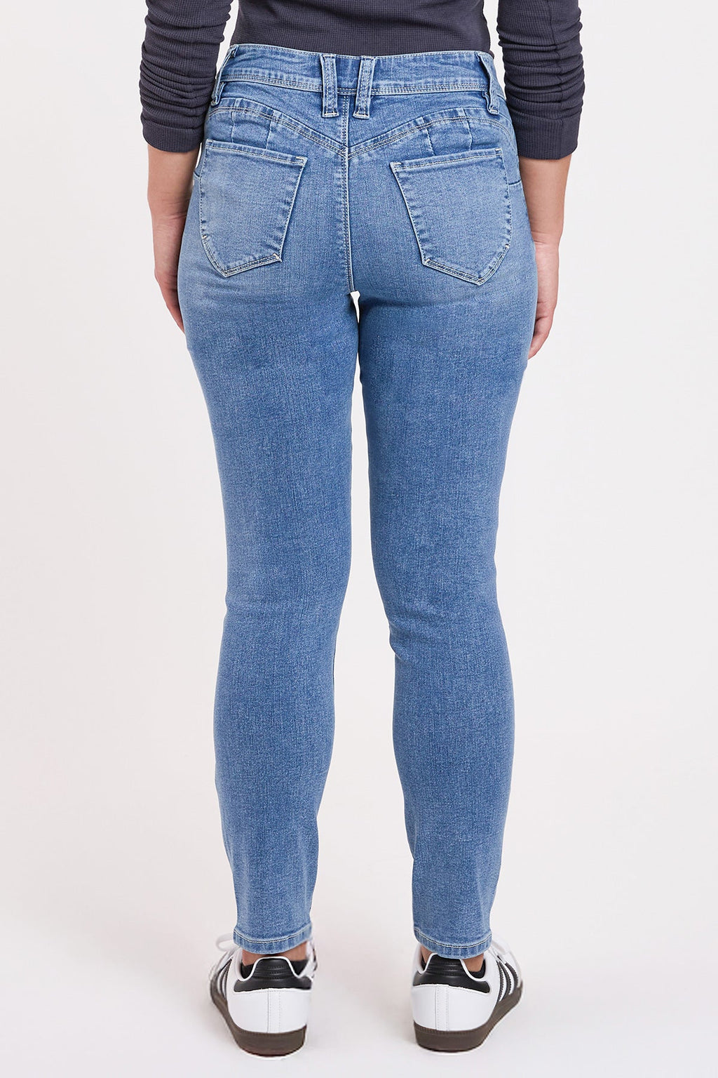 Women's Petite Curve Confidence  Mid Rise Skinny