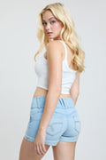 Women’s WannaBettaButt 3 Button Cuffed Denim Shorts