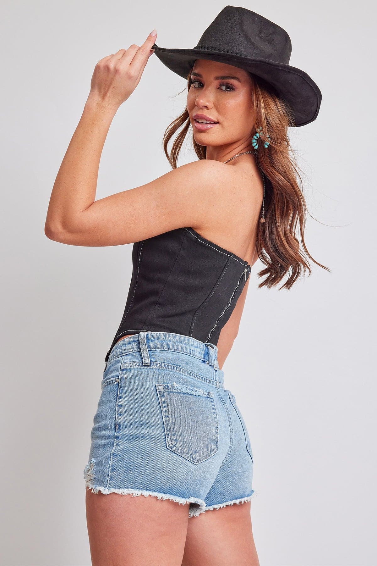 YMI Women's Festival Denim Shorts