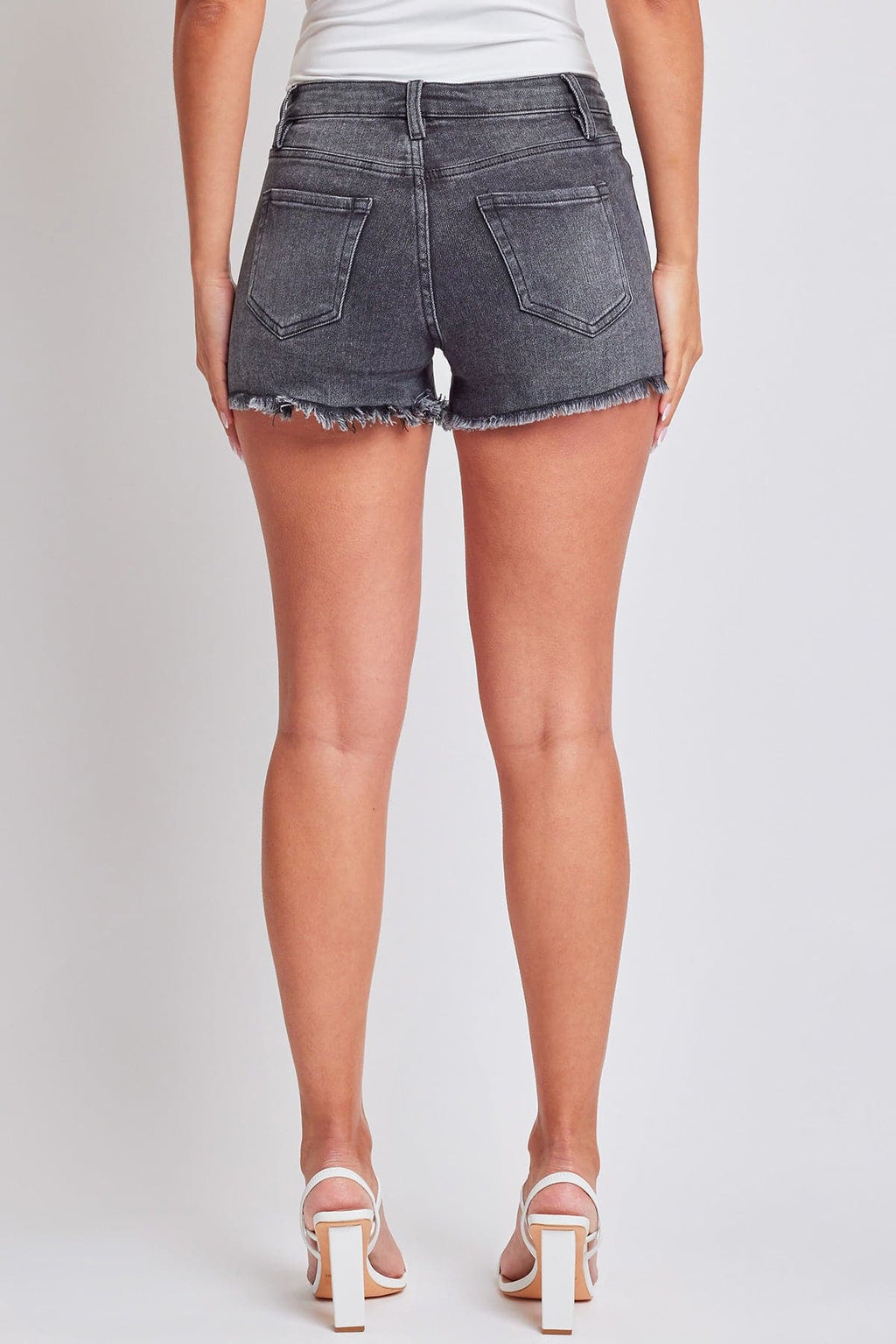 Women's Luxe Fray Hem Denim Short