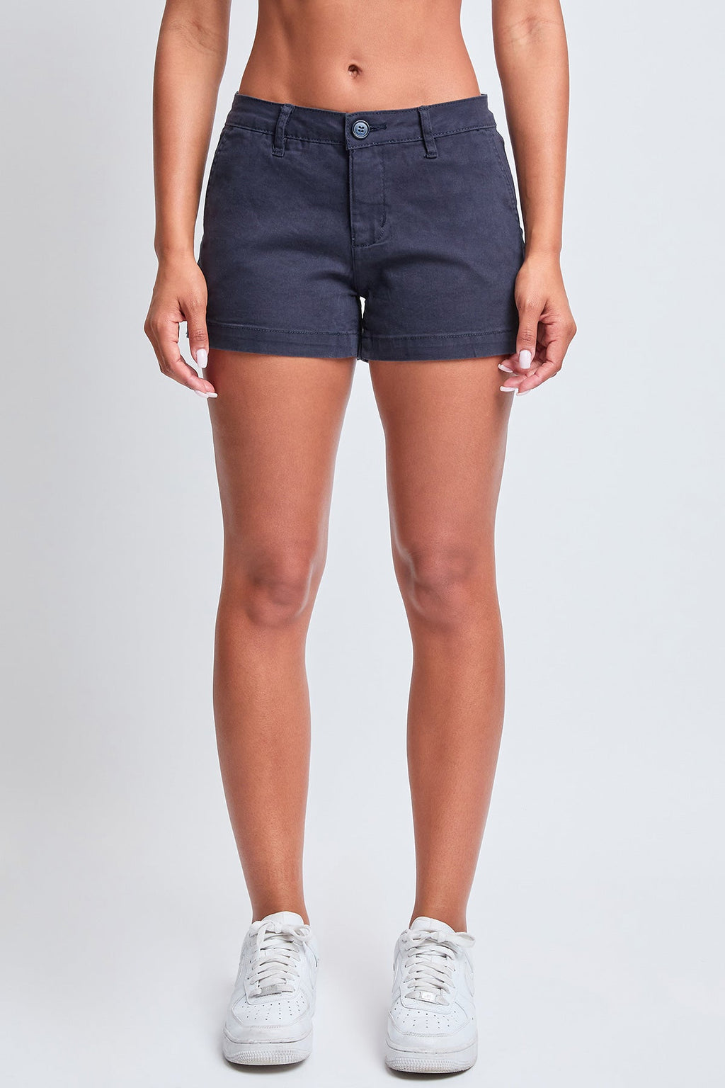 Women's Mid Rise Side Slit Trouser Shorts