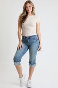 Women's Premium Stretch Essential Cuff Capri