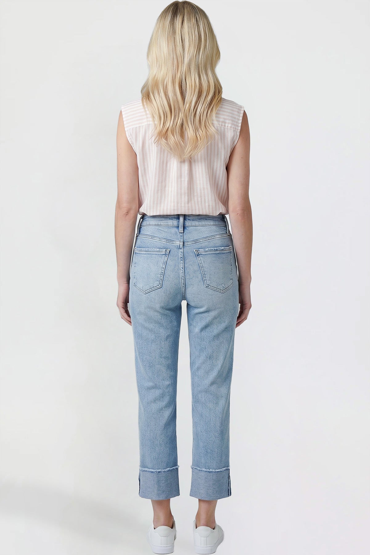 Women's Premium Stretch Cropped Mega Cuff Jeans