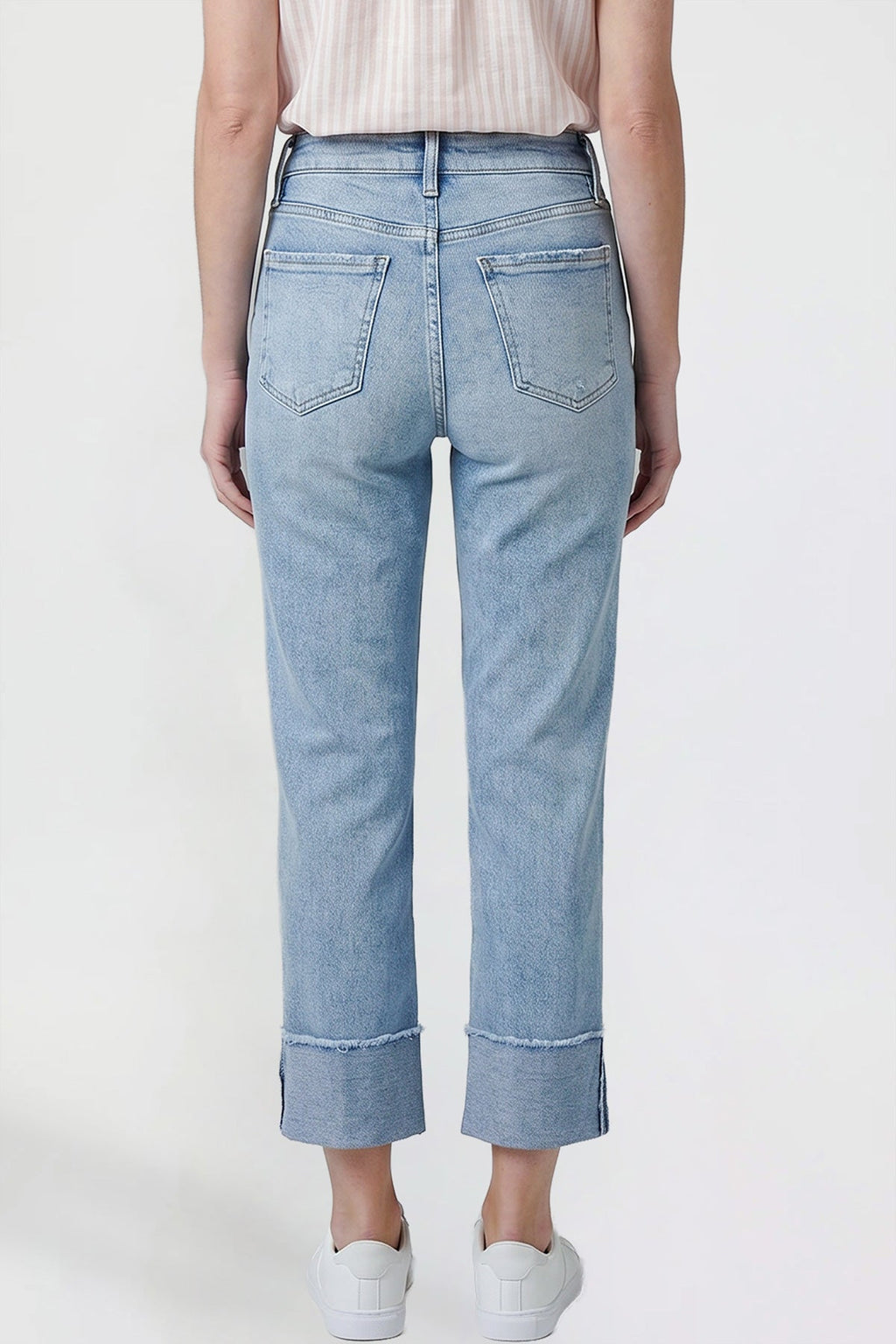 Women's Premium Stretch Cropped Mega Cuff Jeans
