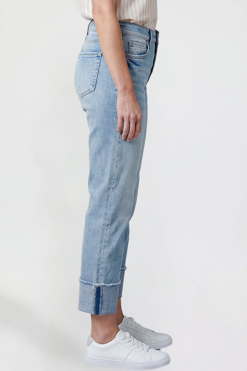 Women's Premium Stretch Cropped Mega Cuff Jeans