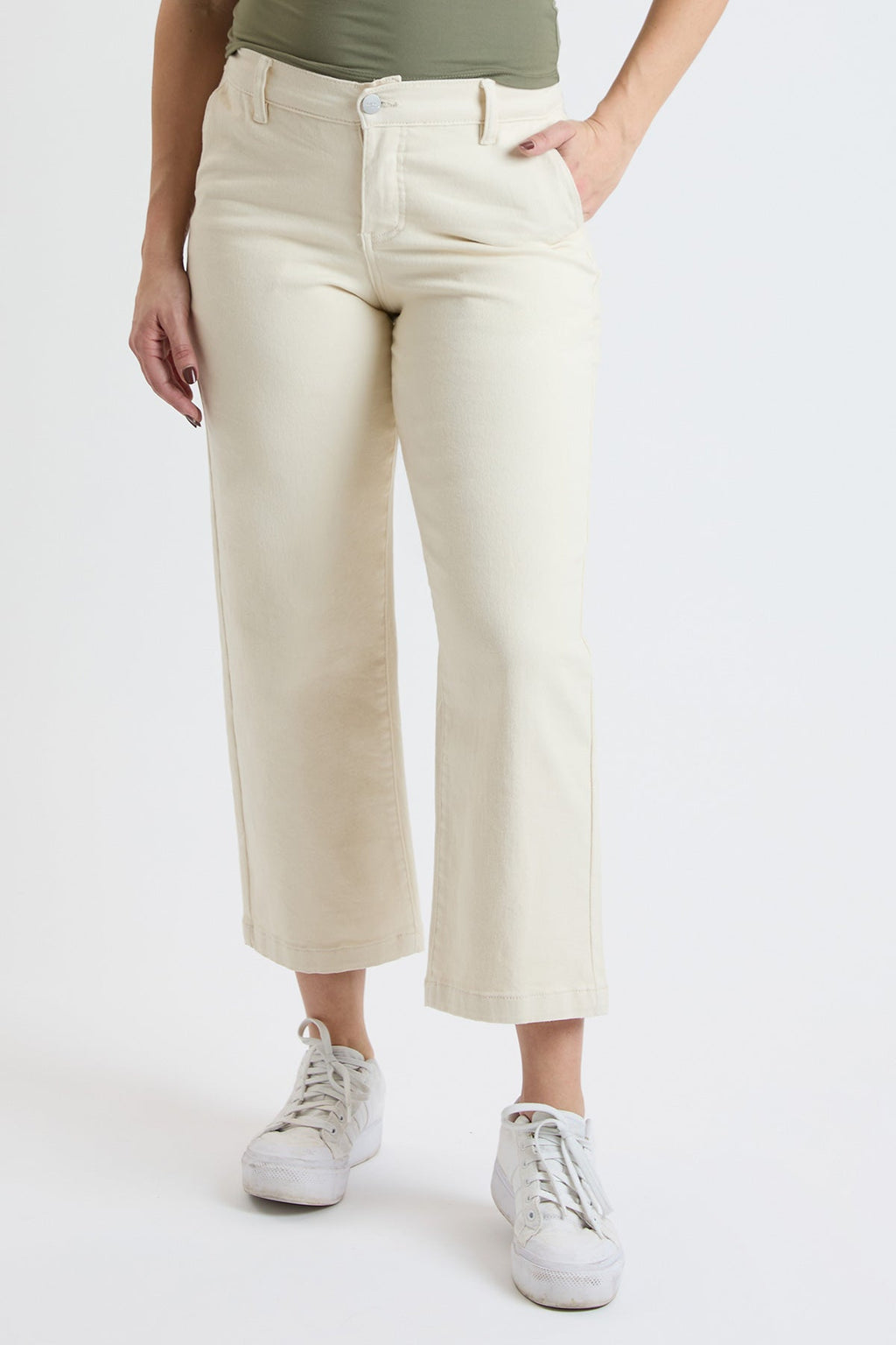 Women's High Rise Wide Leg Jeans with Elastic Back