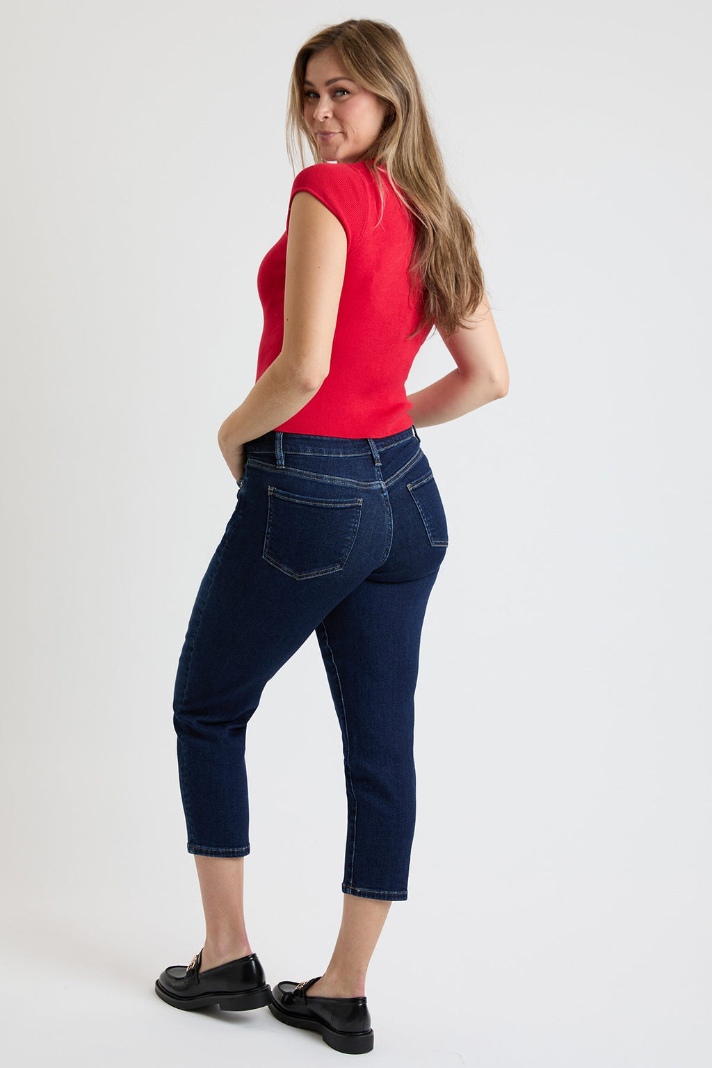 Women's Premium Stretch Cropped Slim Straight