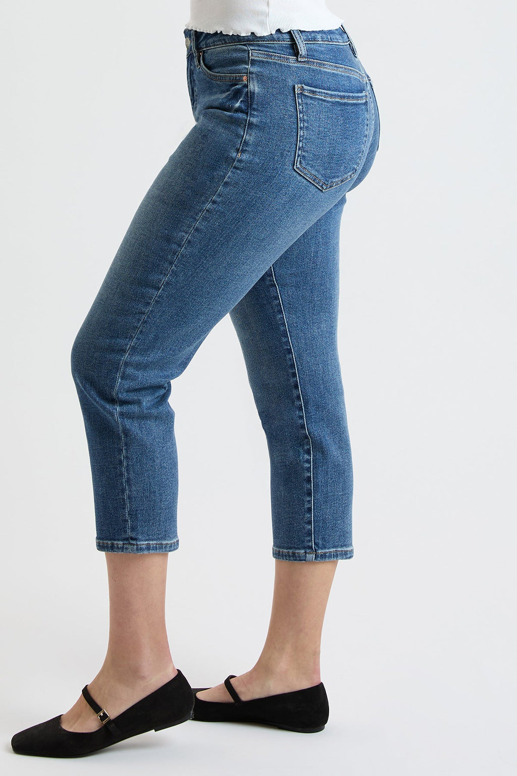 Women's Premium Stretch Cropped Slim Straight