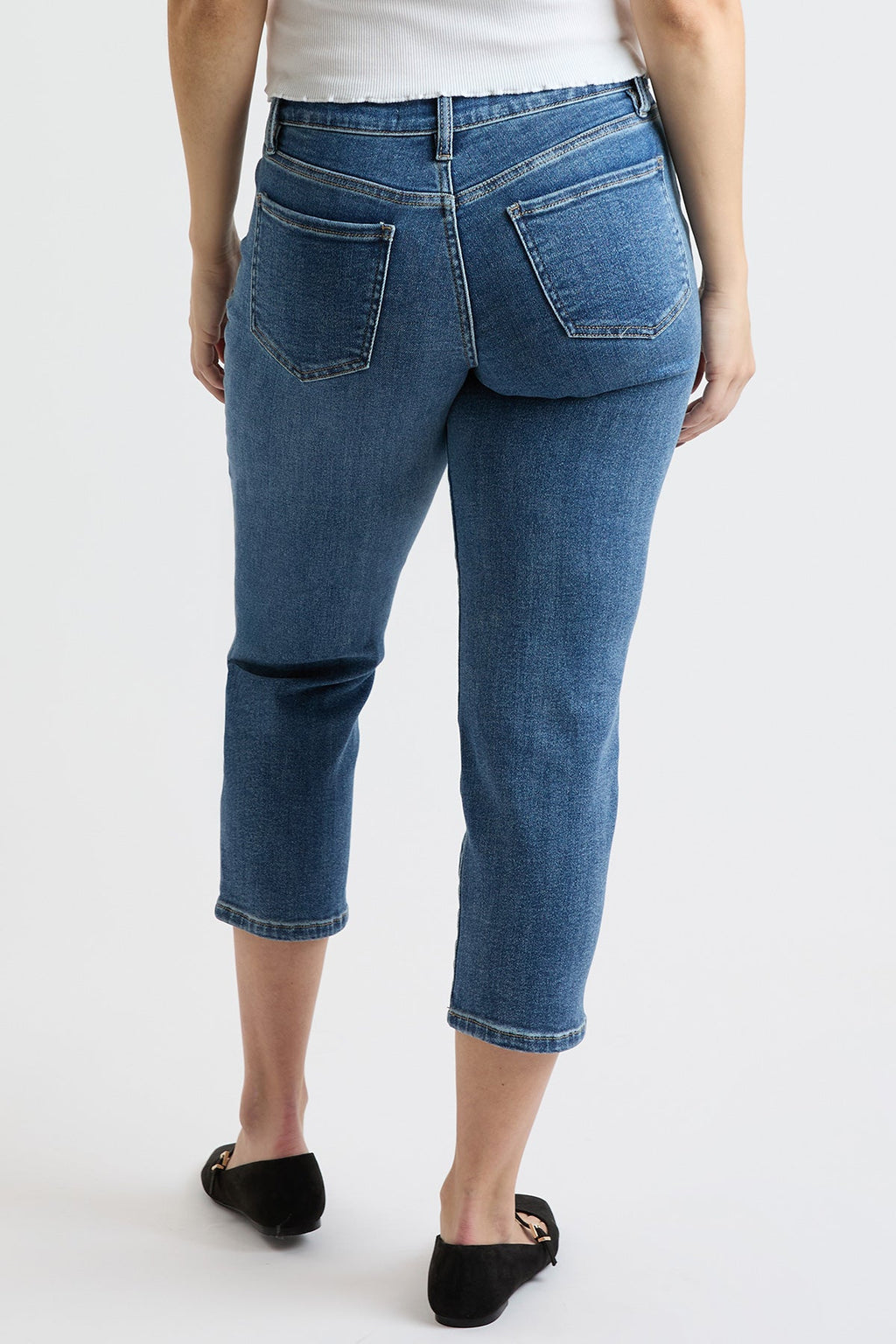 Women's Premium Stretch Cropped Slim Straight