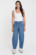 Women's High Rise Seamed Barrel Jeans