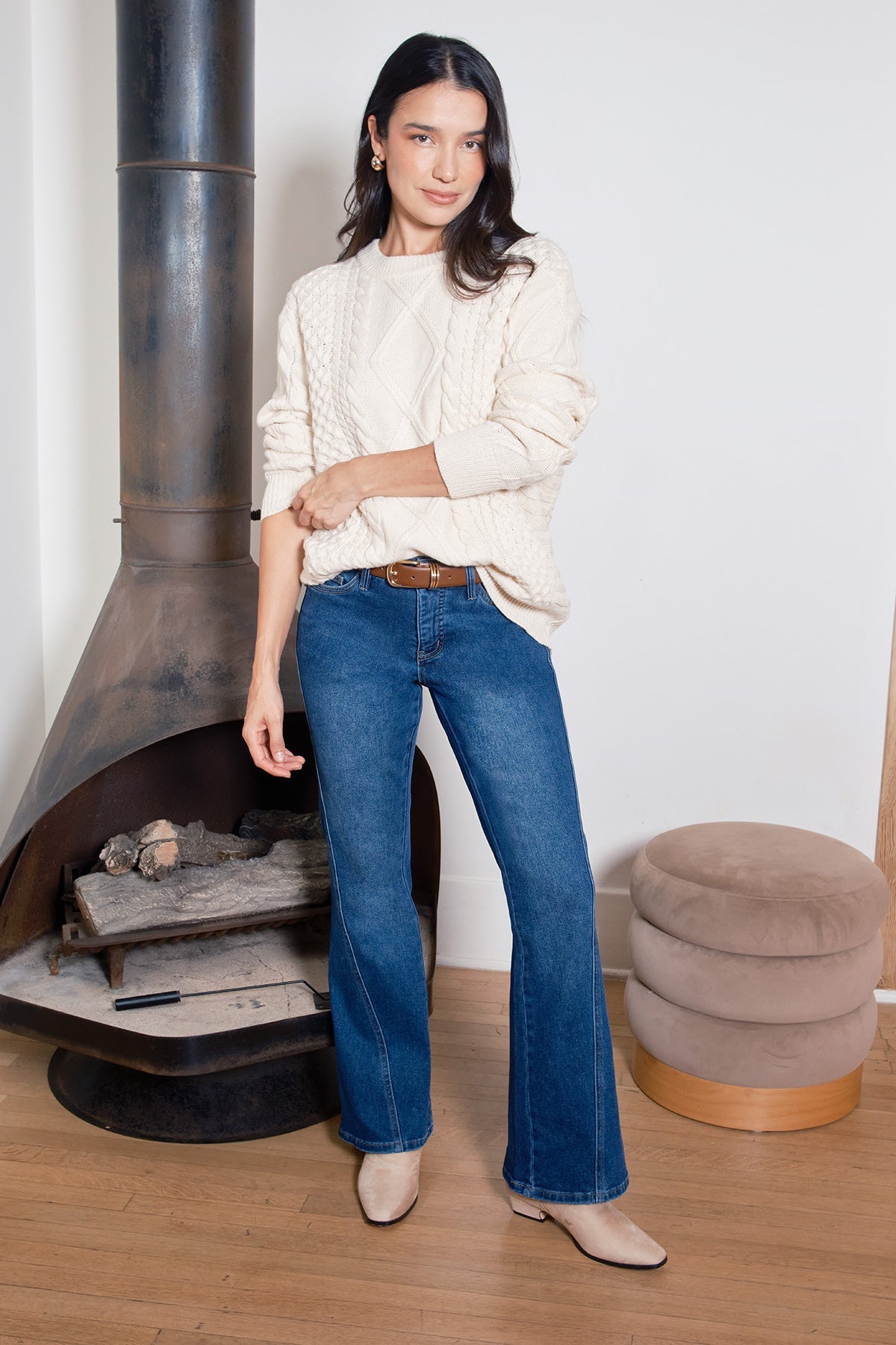 Women's Curve Seam Flare Jeans