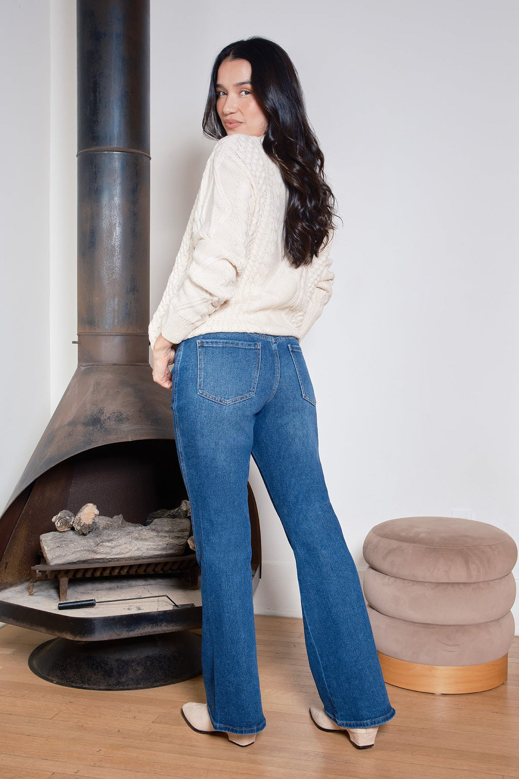 Women's Curve Seam Flare Jeans