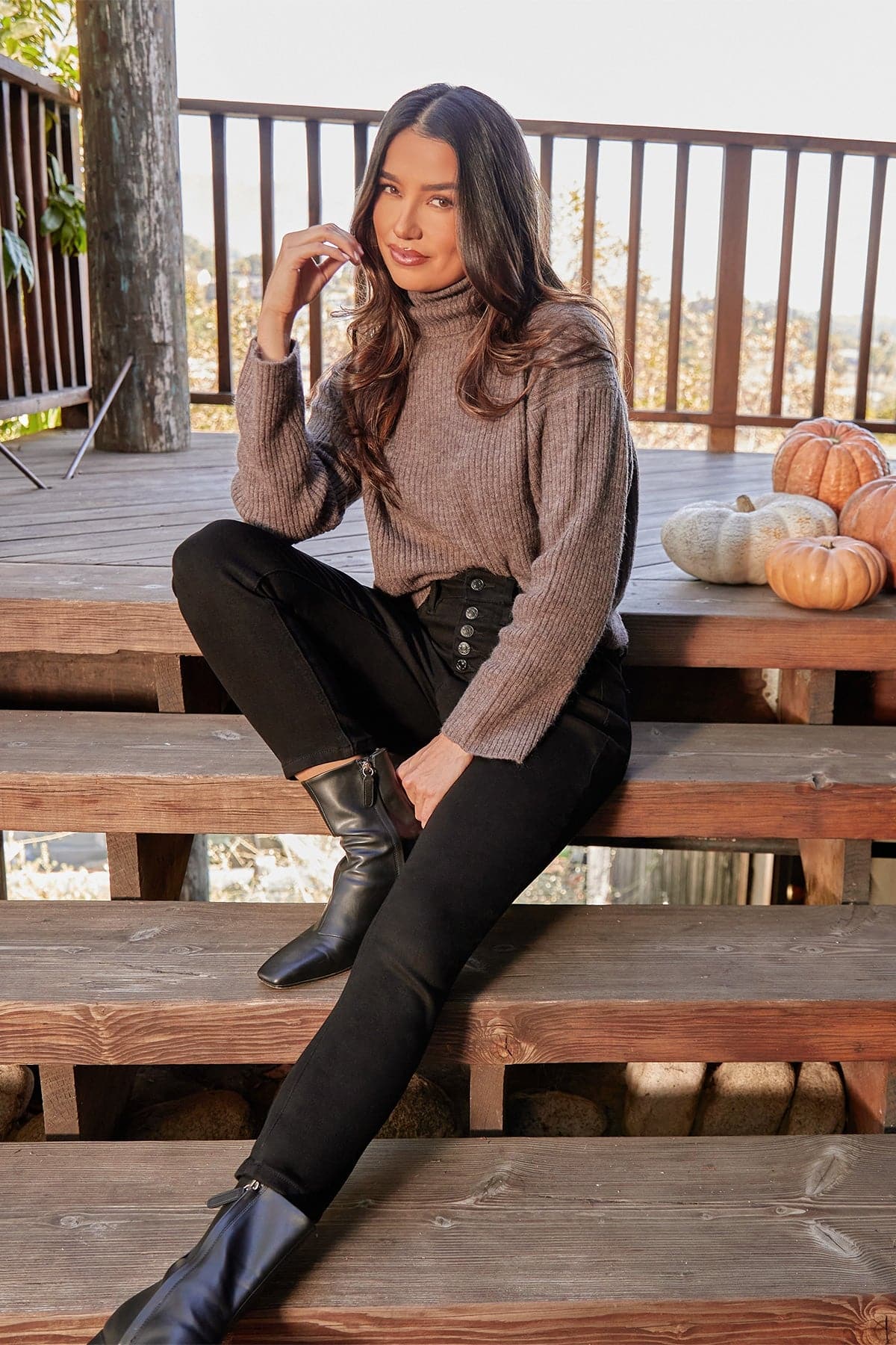 Women's Vintage High Rise Button Fly Skinny Ankle Jeans