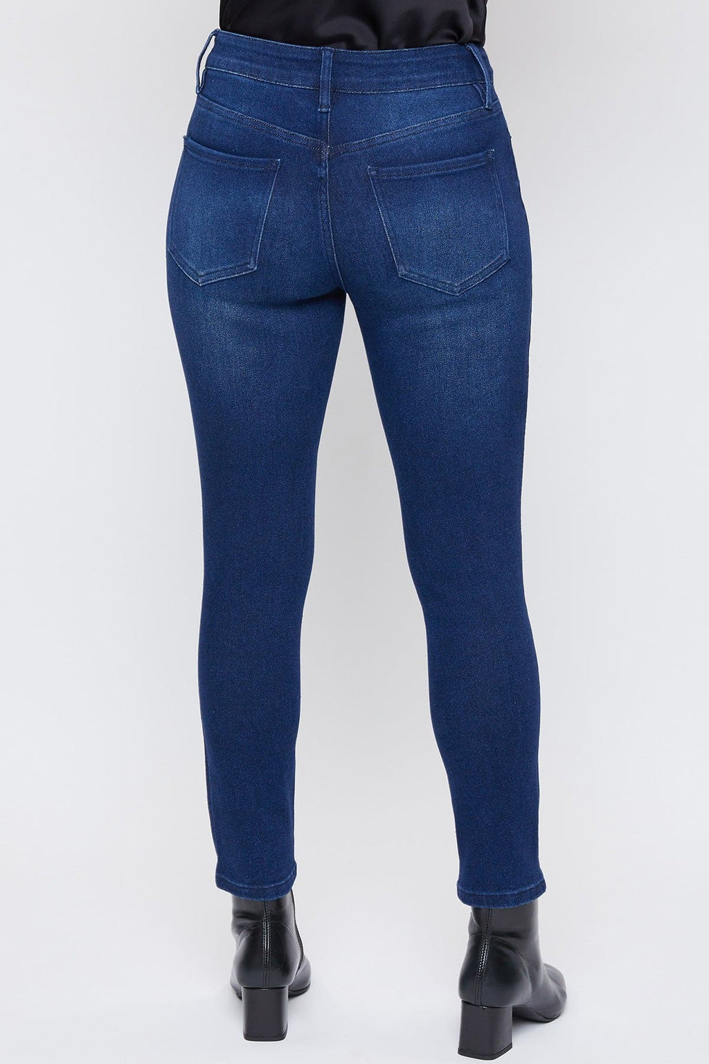 Women's Vintage High Rise Button Fly Skinny Ankle Jeans