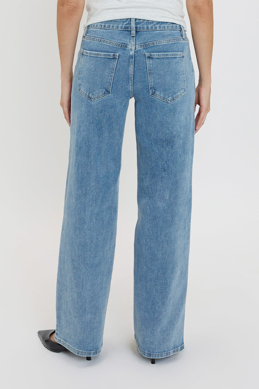 Women's Front Seam Wide Leg Jeans