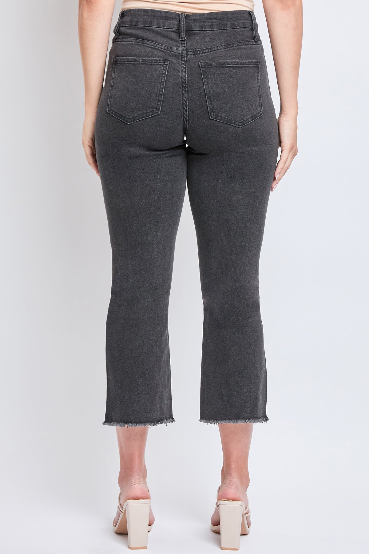 Women's Curvy Fit High Rise Hi-Lo Frayed Hem Jean