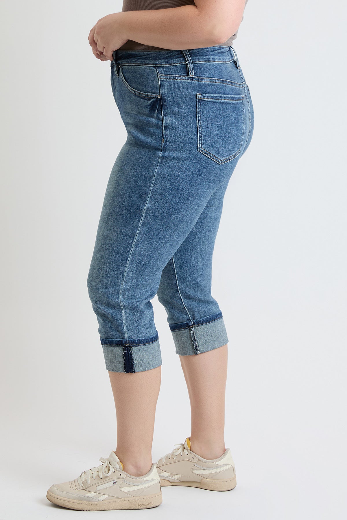 Women's Plus Premium Stretch Cuff Essential Capri