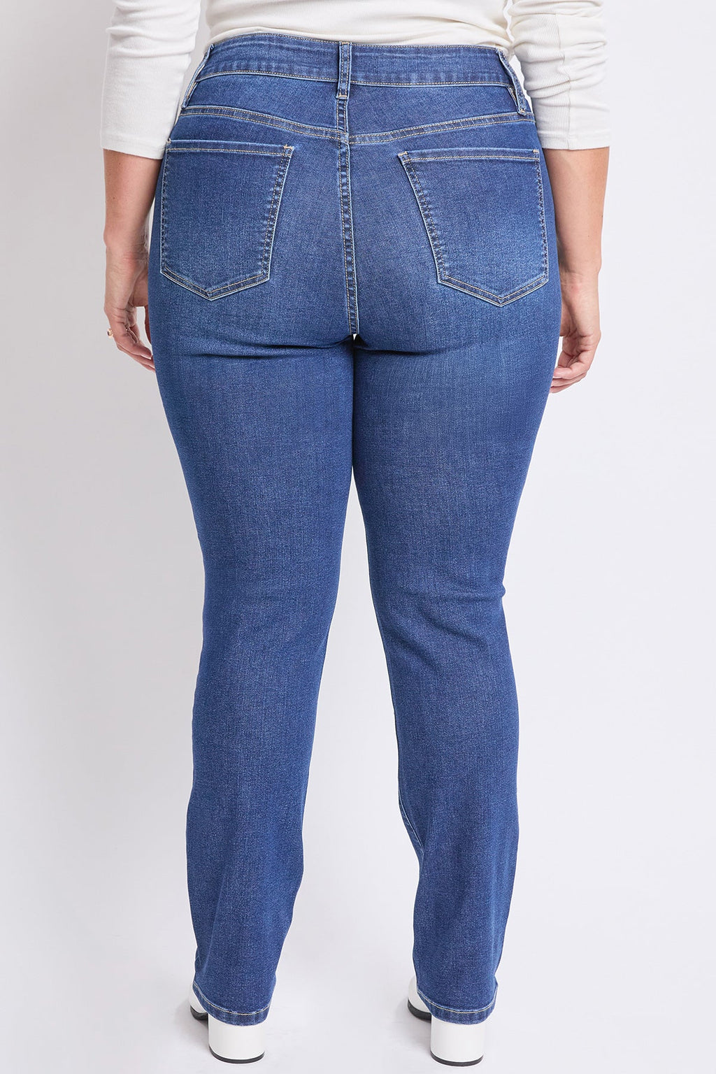 Women's Plus High Rise Basic 5 Pocket Straight  Jeans