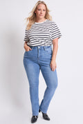 Women's Plus High Rise Basic 5 Pocket Straight  Jeans