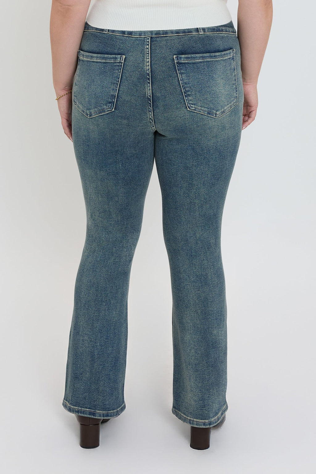 Women's Plus 3-Button Premium Stretch Bootcut Jeans