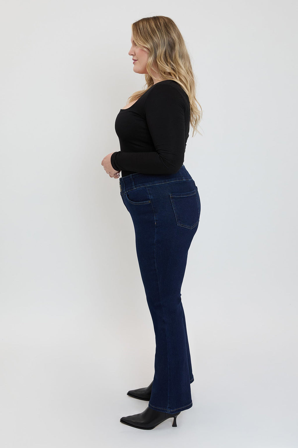Women's Plus 3-Button Bootcut Jeans