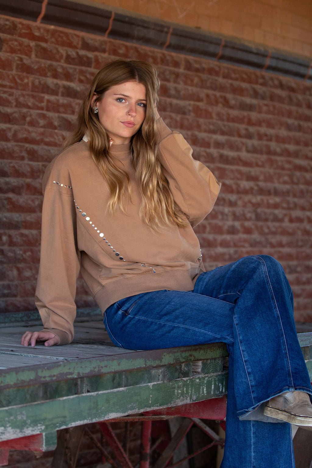 Brown Sugar Studded Pullover