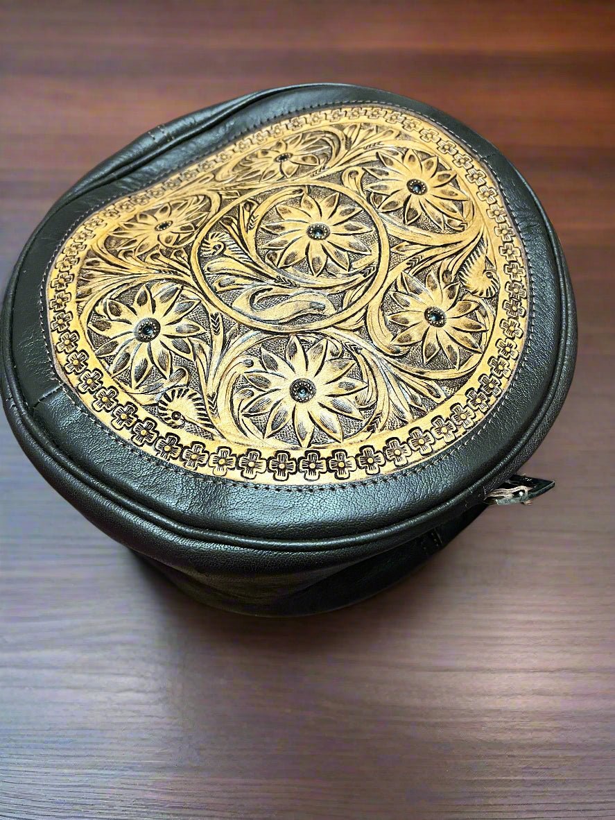 Canteen Bag - Vintage Leather & Hair on Hide