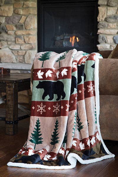 Cascade Ridge Plush Throw Blanket