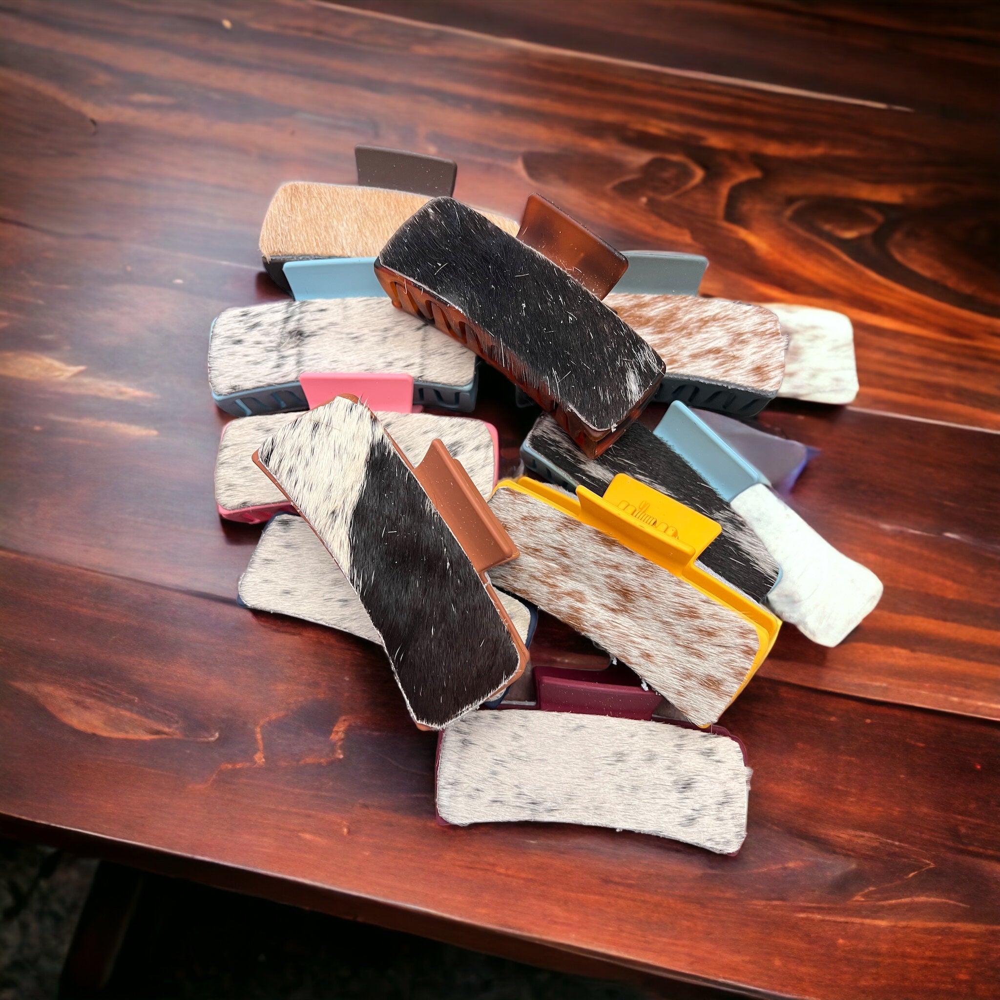 Cowhide Claw Clips - 4 inch