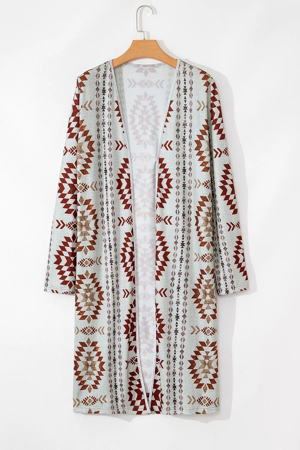 Haley Tribal Print Long Sleeve Duster