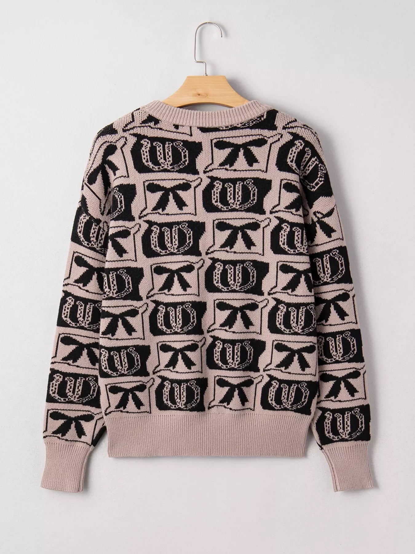 Bows & Horseshoes Pattern Sweater