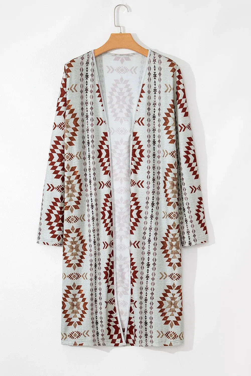 Haley Tribal Print Long Sleeve Duster